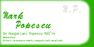 mark popescu business card